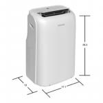 Toshiba 6,000 BTU Portable Air Conditioner Cools 250 Sq. Ft. with Dehumidifier and Remote Control in White